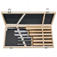 Kaltų medienos tekinimui komplektas Bernardo Standard-chisel set C, Carbon, 6 vnt.